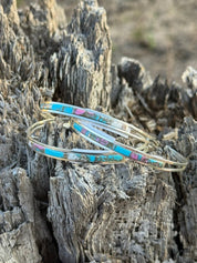 Authentic Cotton Candy Inlay Cuff Bracelet