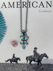 Authentic Golden Hills Turquoise Cluster Necklace