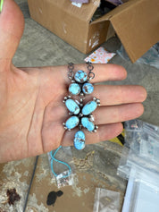 Authentic Golden Hills Turquoise Cluster Necklace