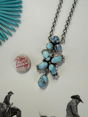 Authentic Golden Hills Turquoise Cluster Necklace