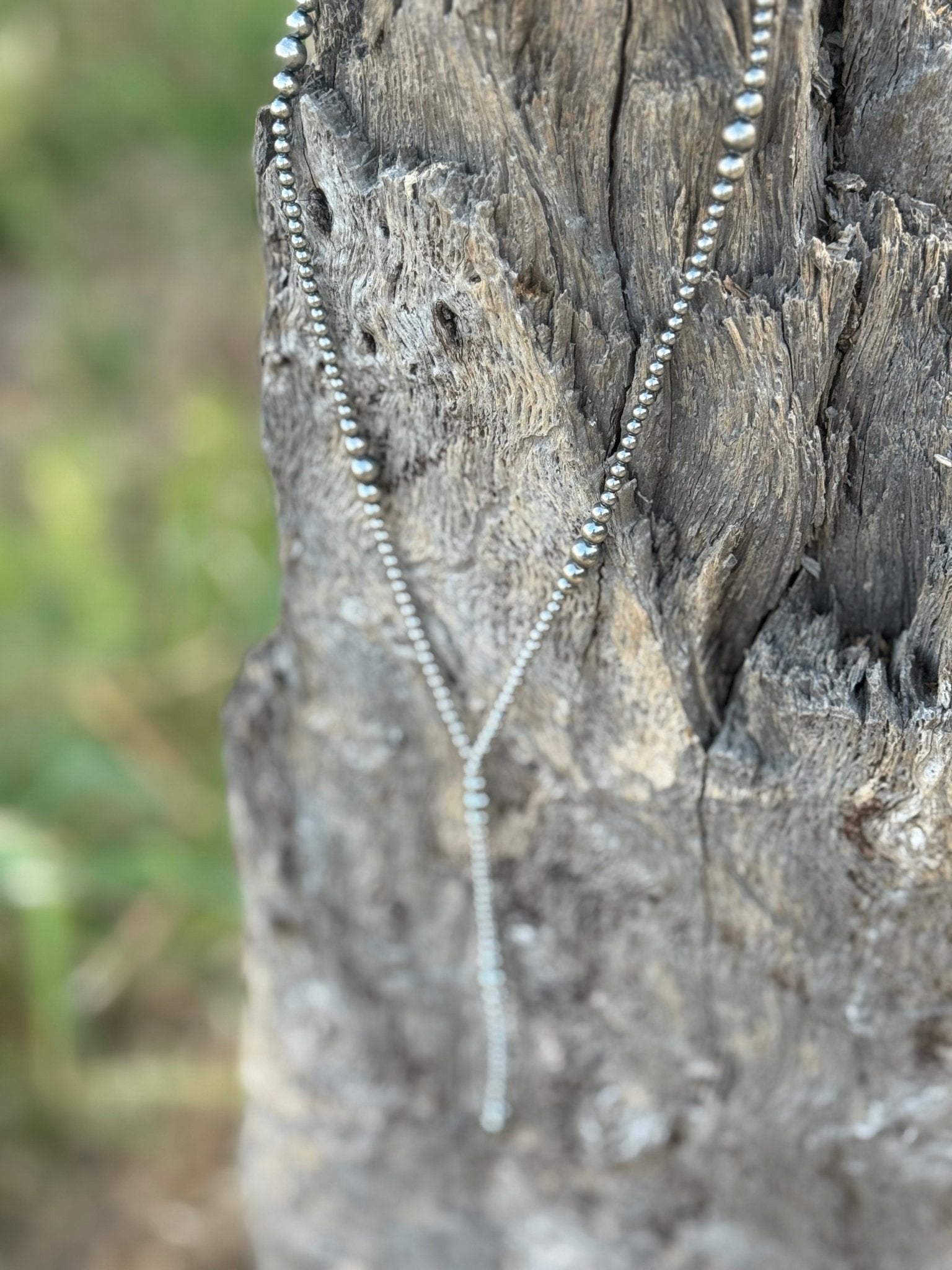 Authentic Graduated Pearl Lariat Necklace