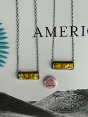 Authentic Honey Dahlia Bumblebee Turquoise Bar Necklace