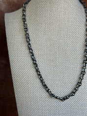 Authentic Interlocking Silver Chain Necklace