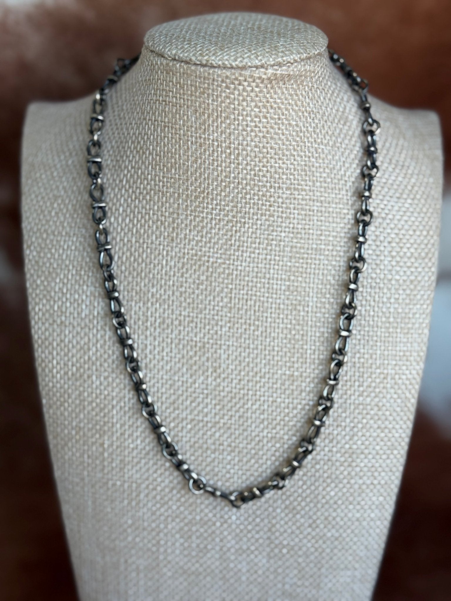 Authentic Interlocking Silver Chain Necklace