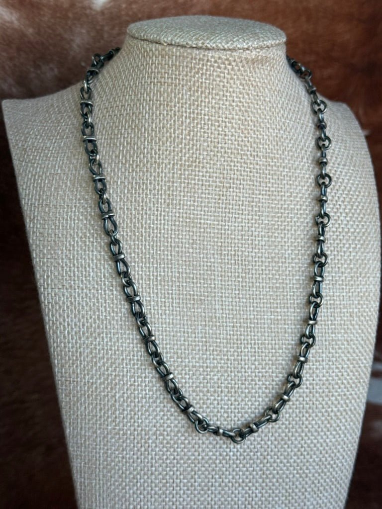 Authentic Interlocking Silver Chain Necklace