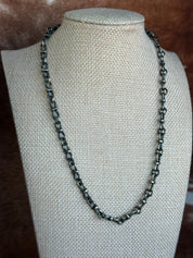 Authentic Interlocking Silver Chain Necklace