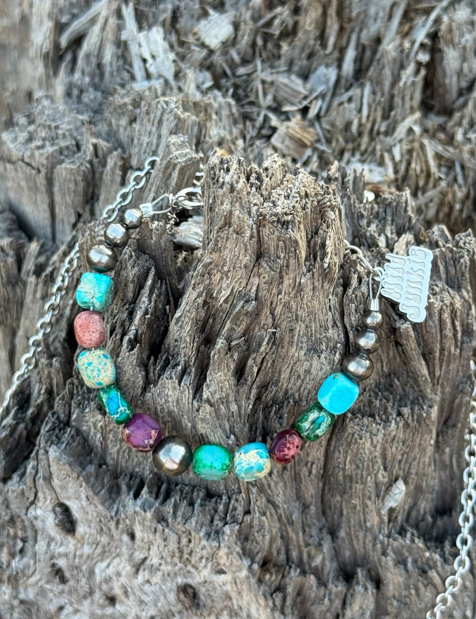 Authentic Jasper Turquoise Chain Bracelet