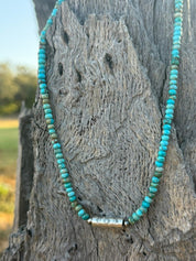 Authentic Kingman Barrel Bead Choker