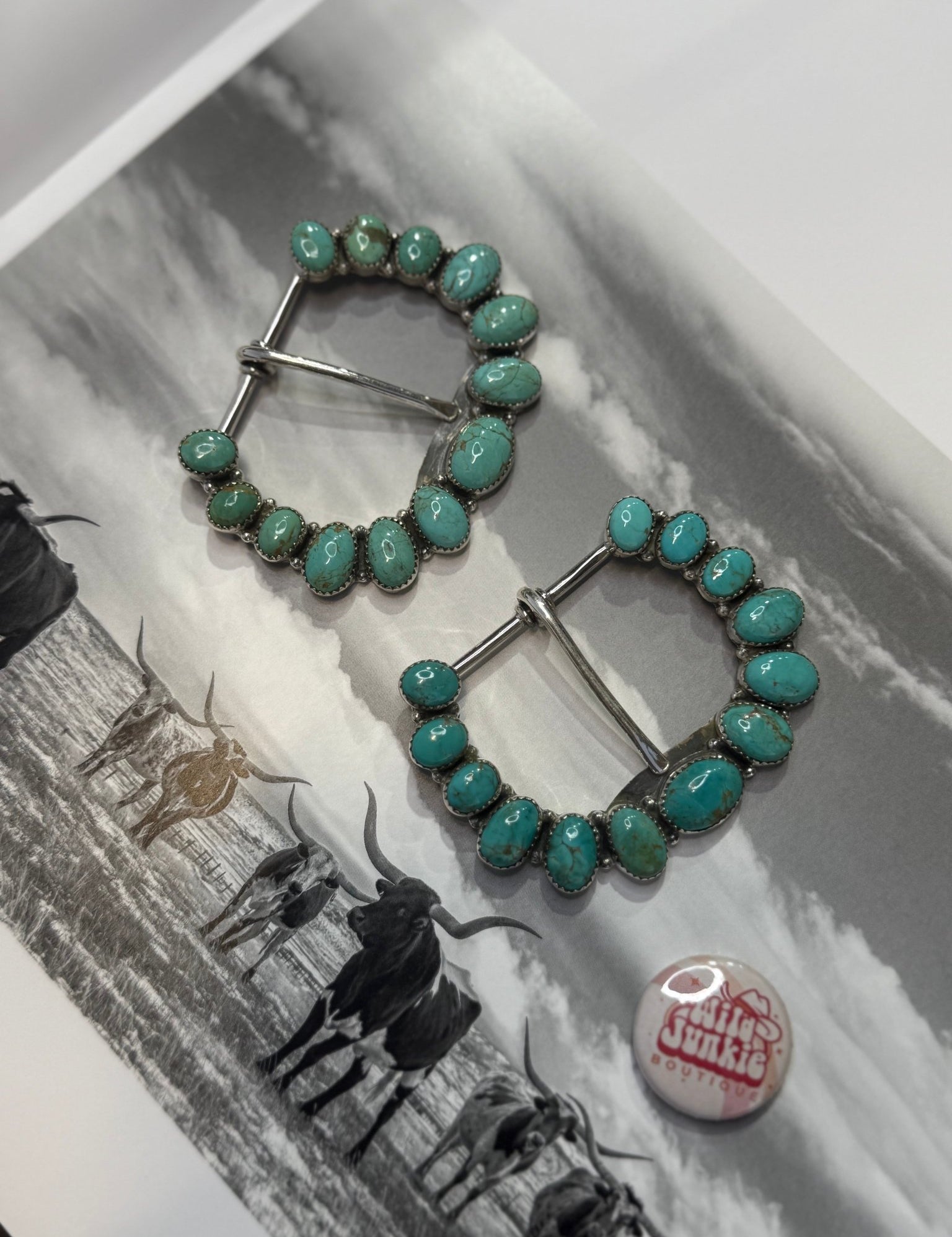 Authentic Kingman Turquoise Belt Buckle