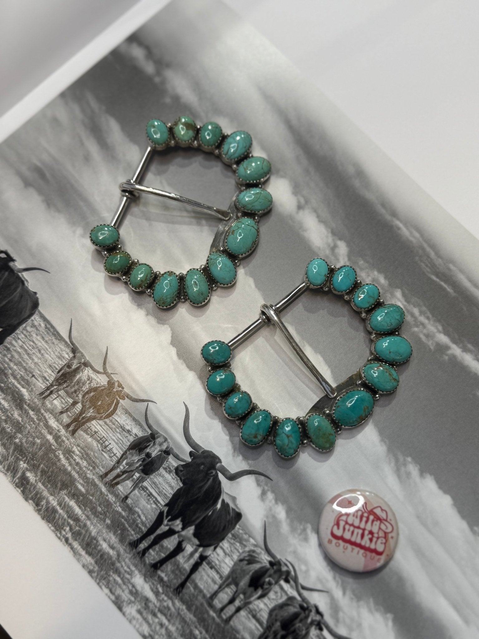 Authentic Kingman Turquoise Belt Buckle