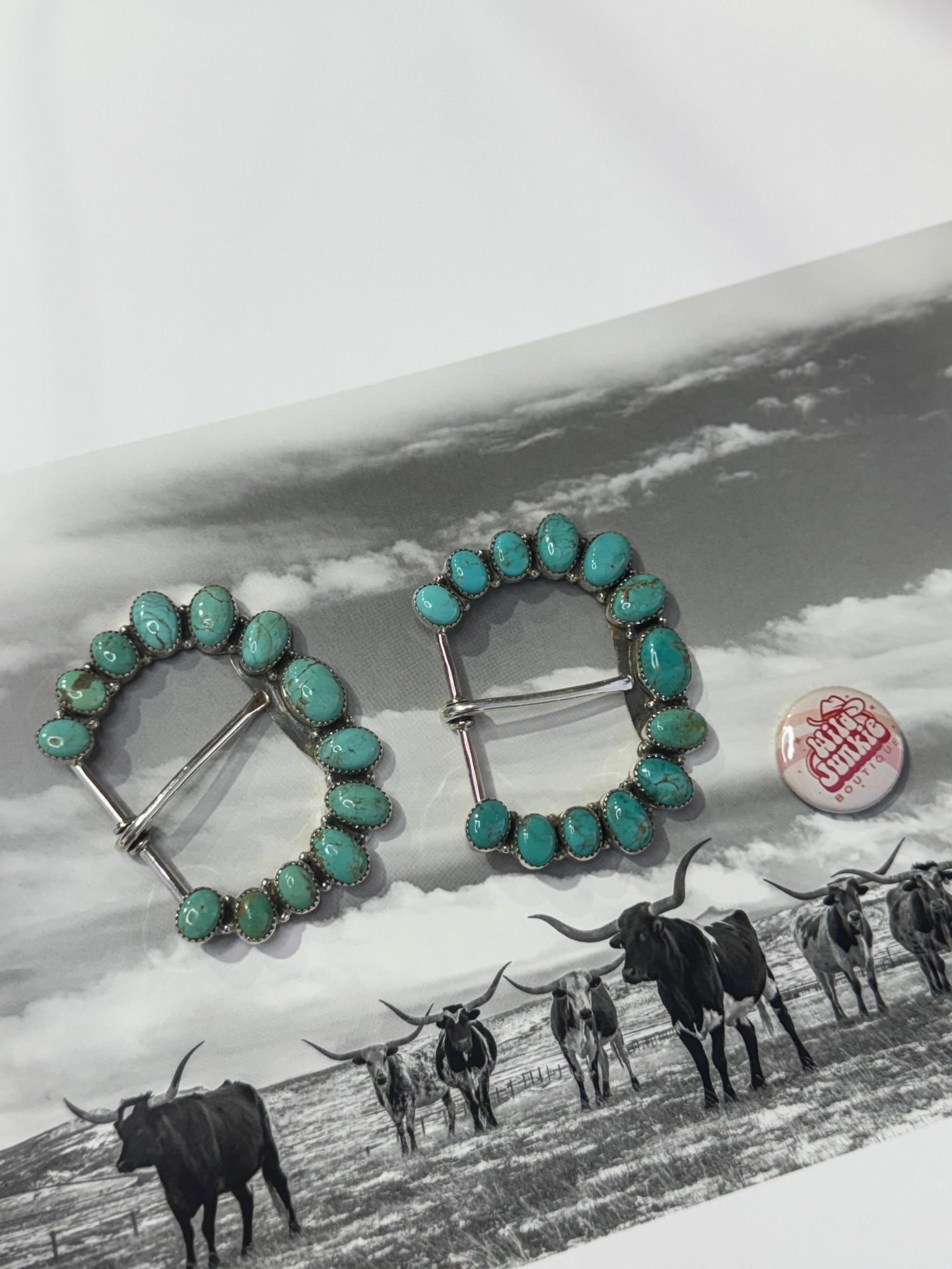 Authentic Kingman Turquoise Belt Buckle