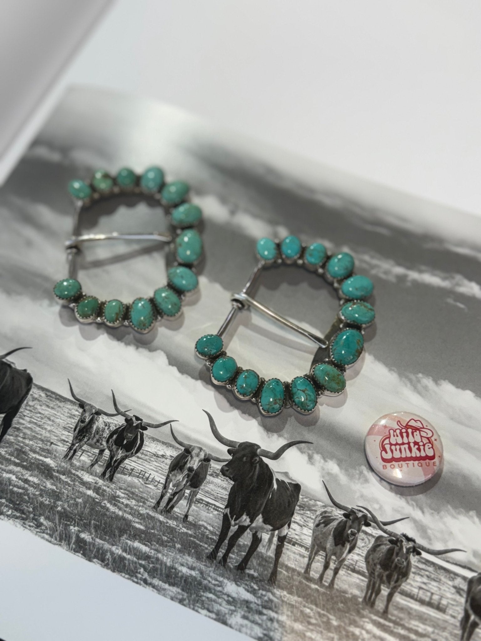 Authentic Kingman Turquoise Belt Buckle