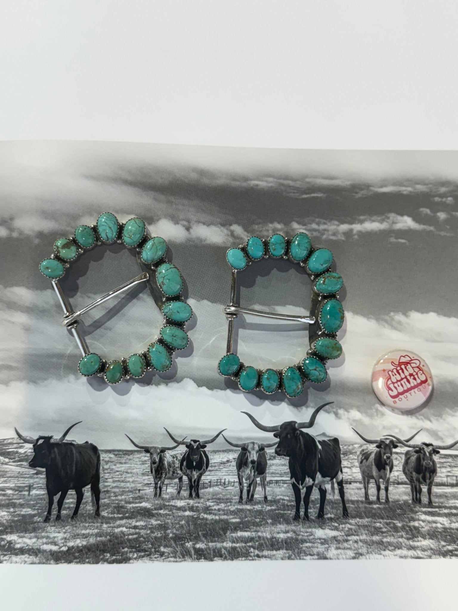 Authentic Kingman Turquoise Belt Buckle