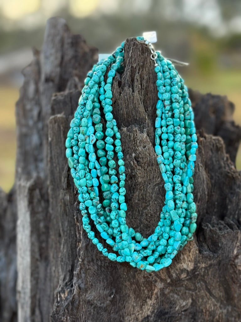 Authentic Kingman Turquoise Nugget Necklace