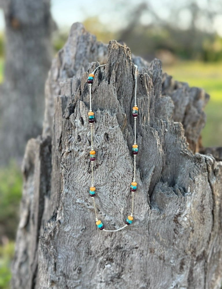 Authentic Multi - beaded Necklace