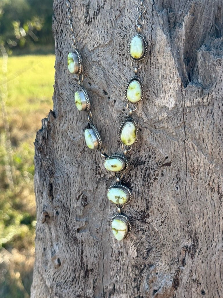 Authentic Palomino Turquoise Lariat Necklace Set
