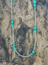 Authentic Silver and Turquoise Round NecklaceSIlverOS