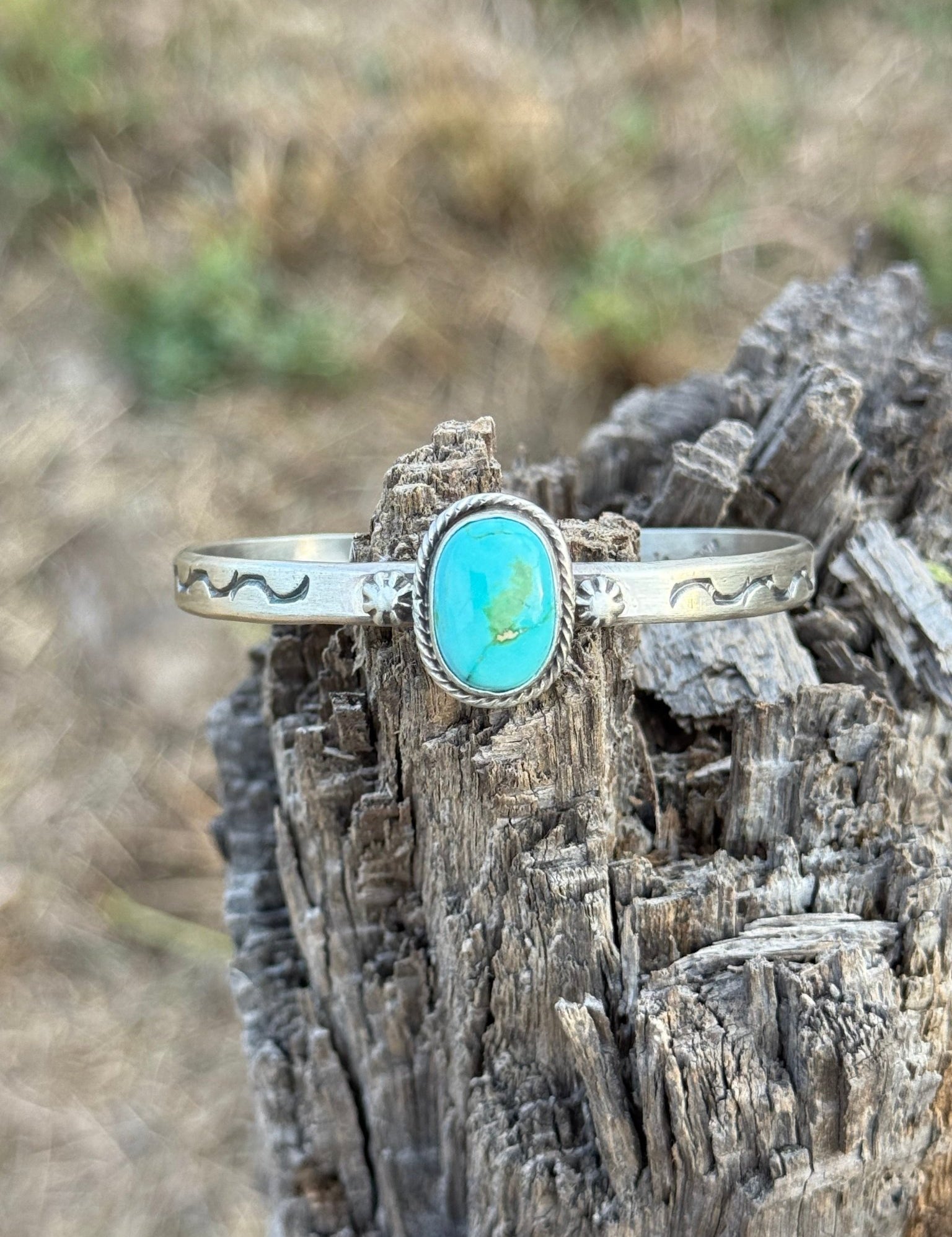 Authentic Sonoran Gold Turquoise Cuff Bracelet
