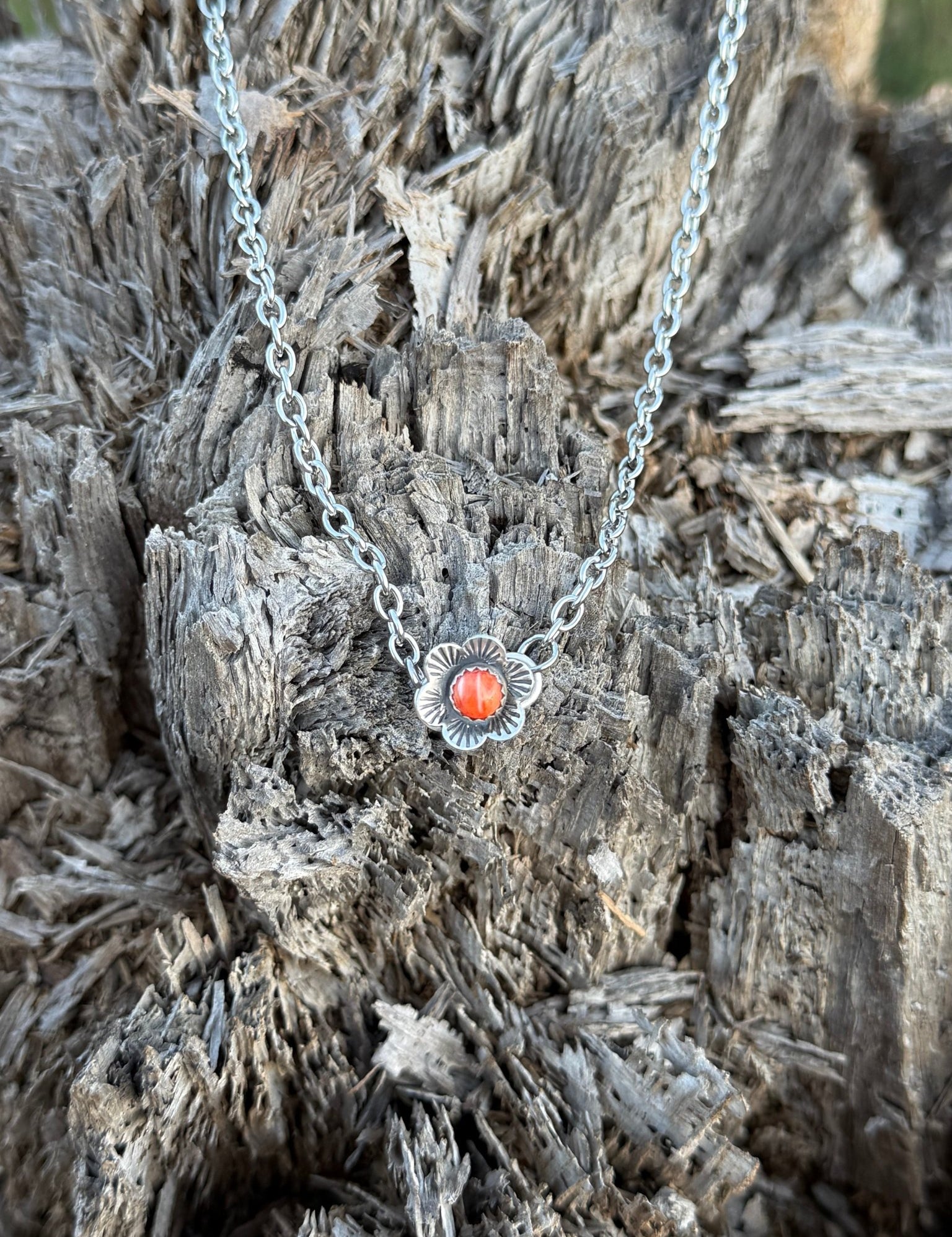 Authentic Spiny Oyster Flower Necklace