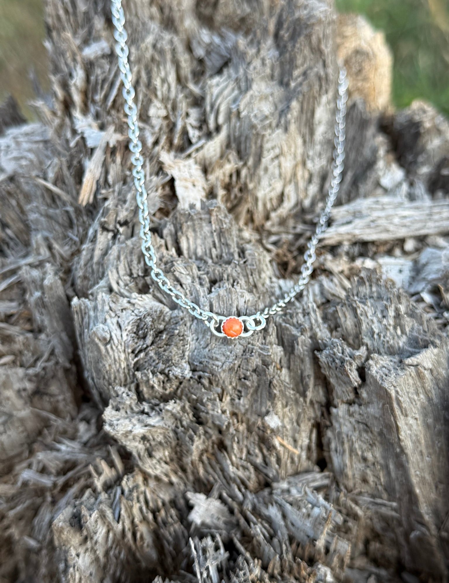 Authentic Spiny Oyster Stone Necklace