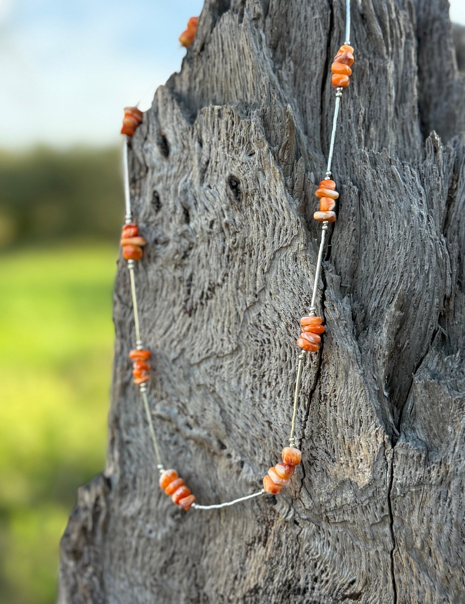 Authentic Stacked Spiny Oyster Beaded Necklace