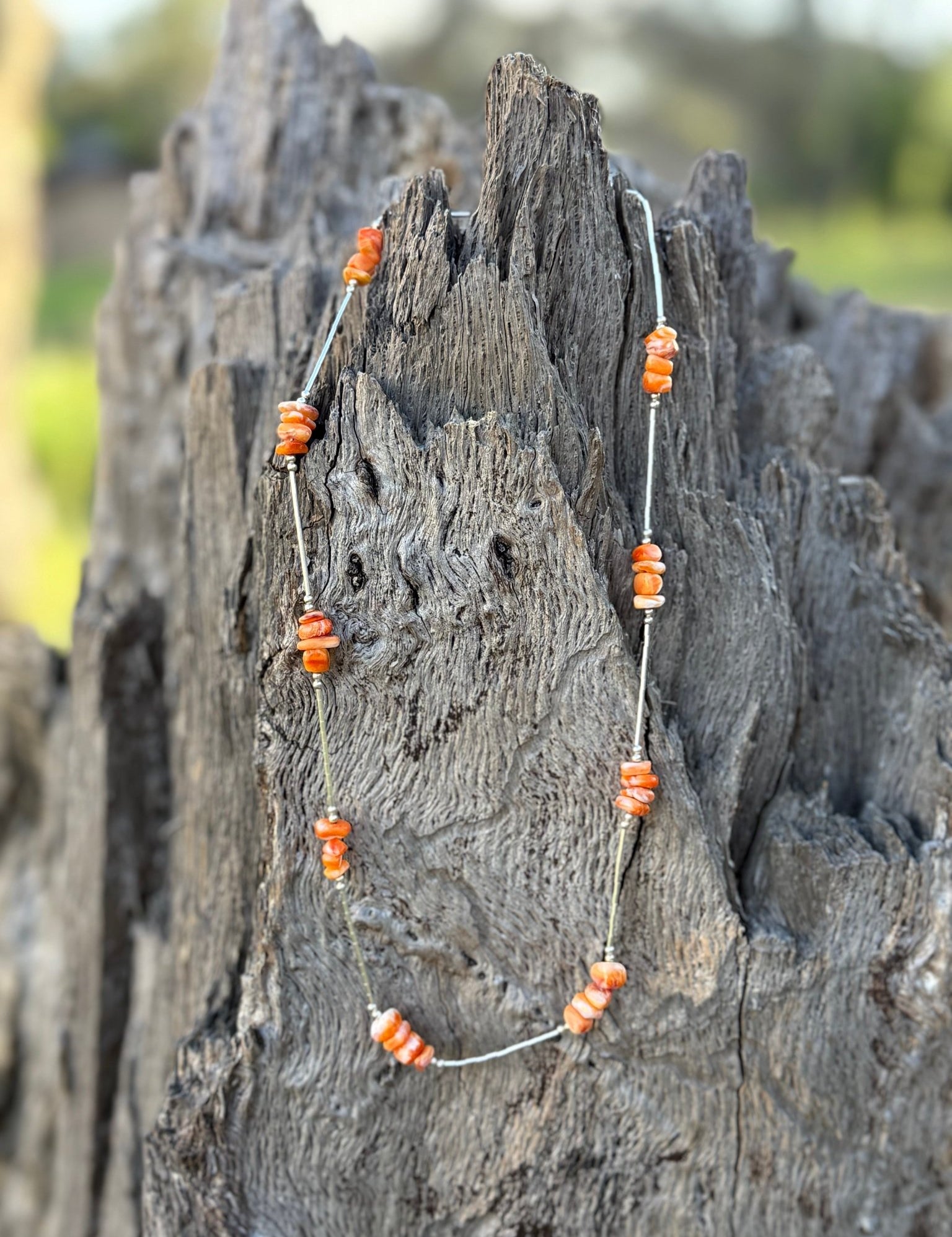 Authentic Stacked Spiny Oyster Beaded Necklace