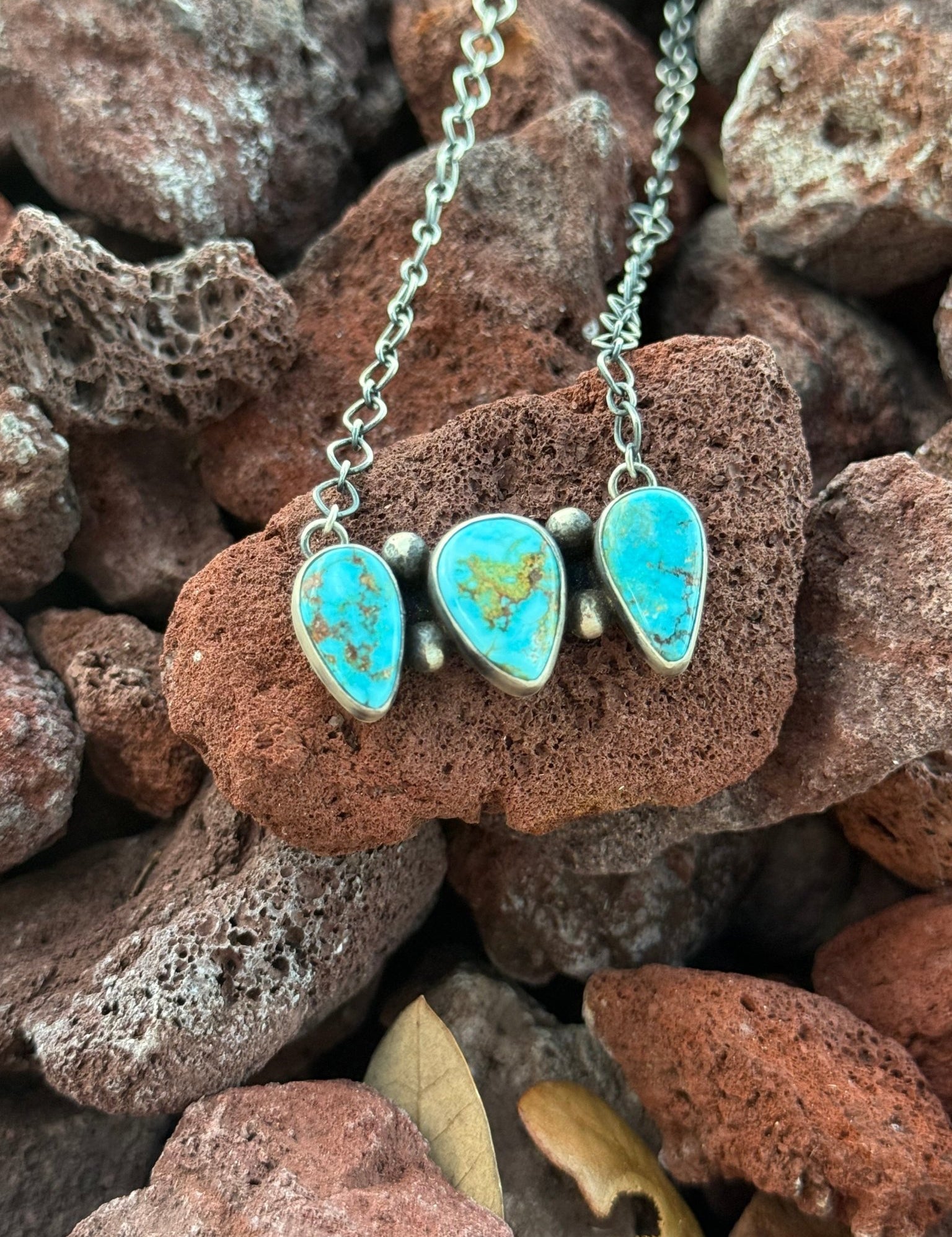 Authentic Trio Turquoise Necklace