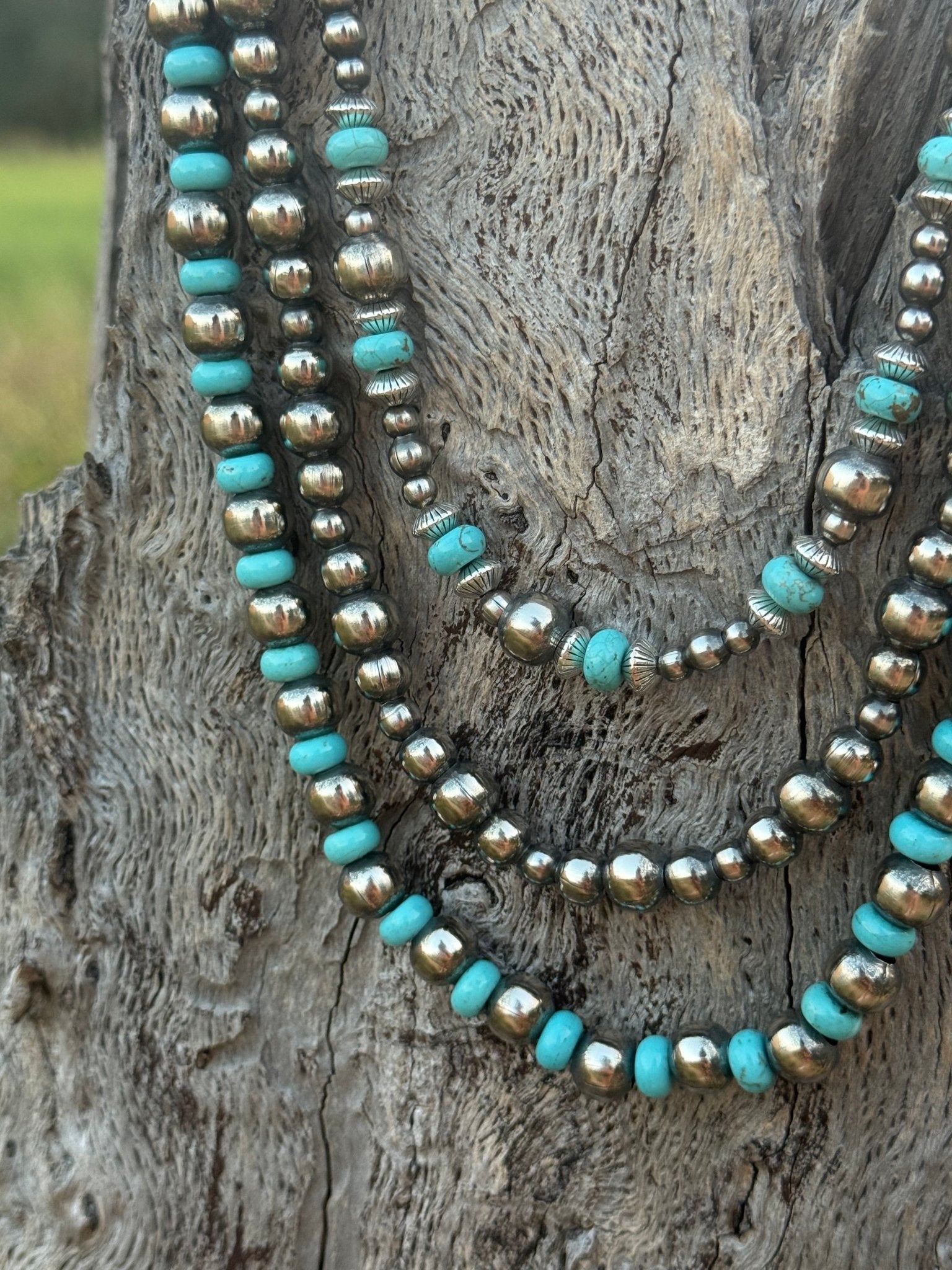 Authentic Turquoise and Pearl Layer Necklace