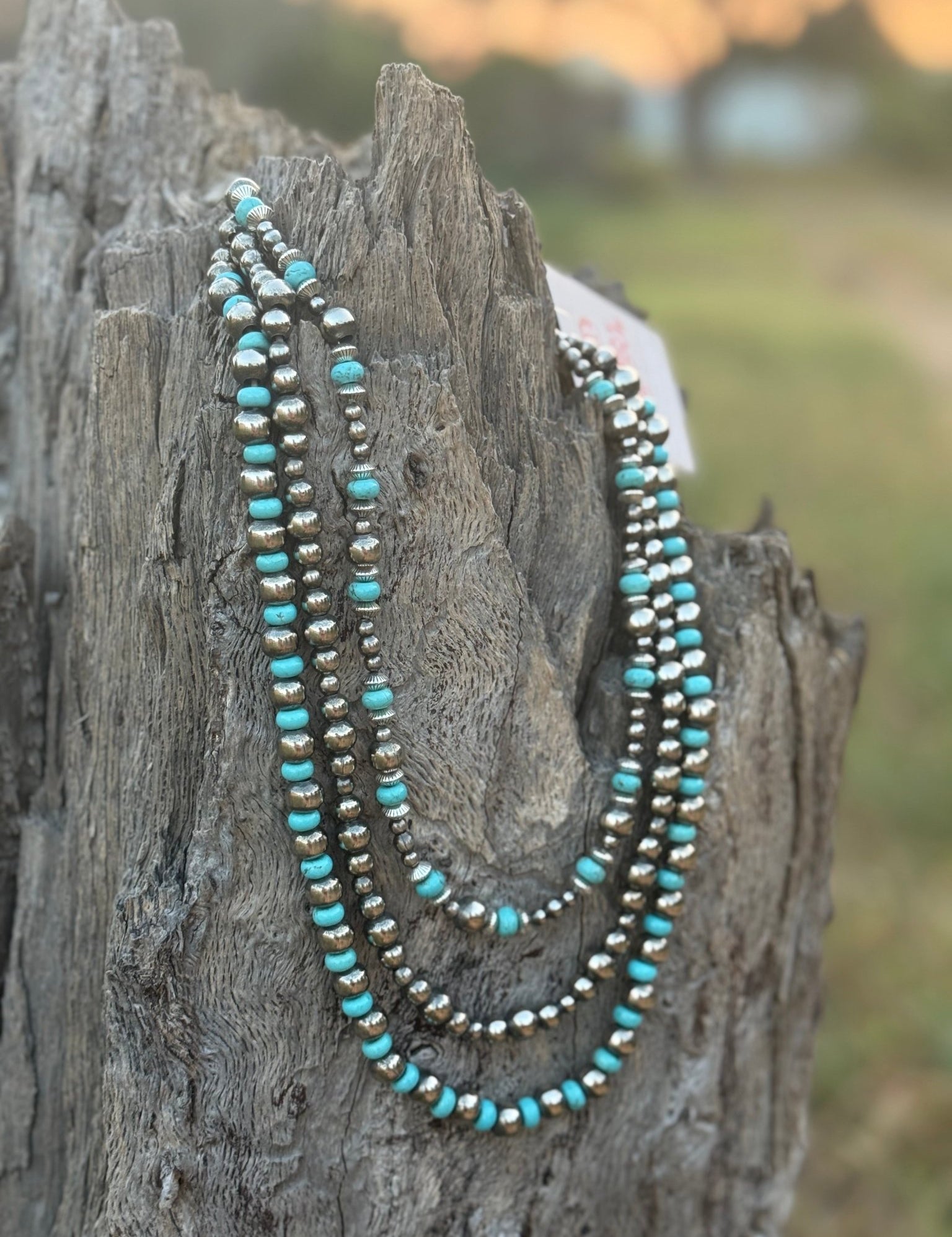 Authentic Turquoise and Pearl Layer Necklace