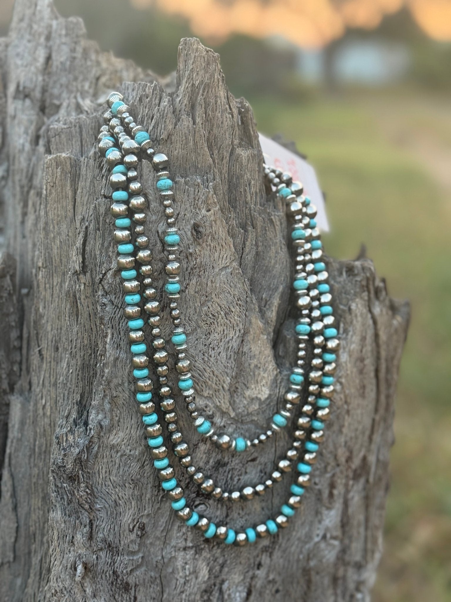 Authentic Turquoise and Pearl Layer Necklace