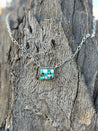 Authentic Turquoise Checkered Bar Necklace