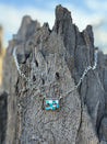 Authentic Turquoise Checkered Bar Necklace