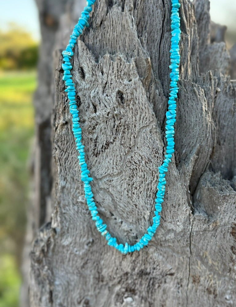 Authentic Turquoise Chips Beaded Necklace