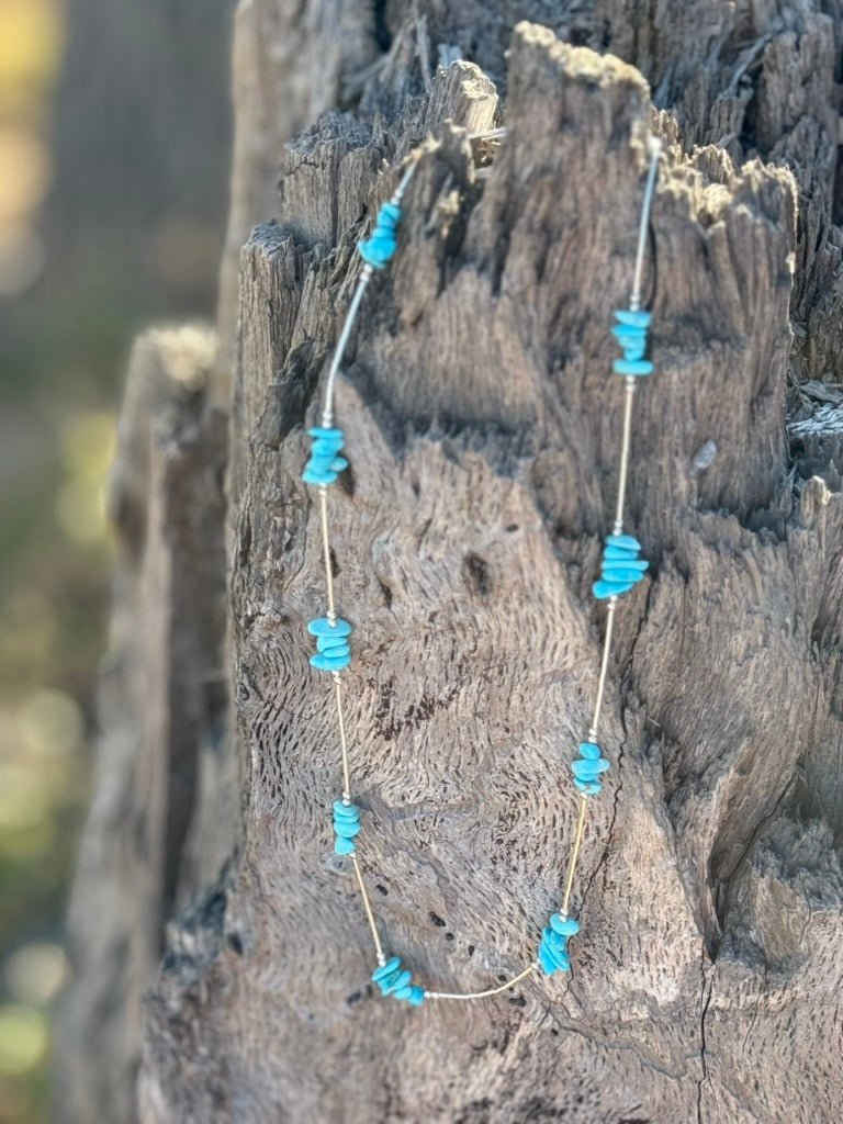 Authentic Turquoise Chips Necklace