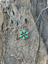 Authentic Turquoise Flower Cluster Necklace