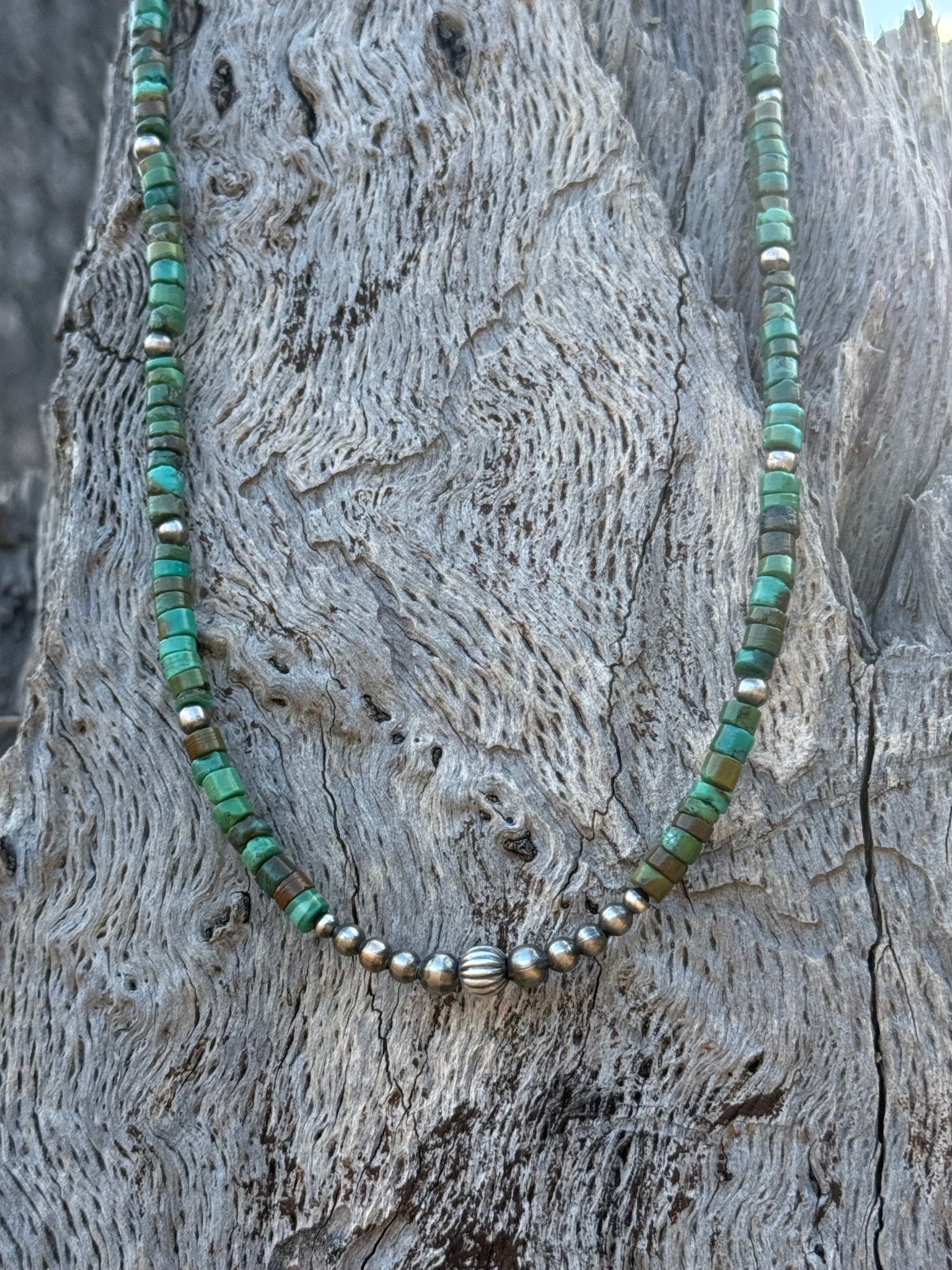 Authentic Turquoise Heishi Beaded Choker