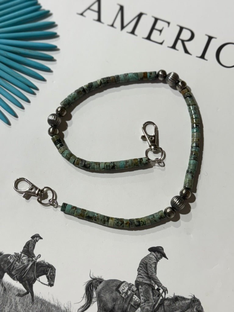 Authentic Turquoise Heishi Purse Chain
