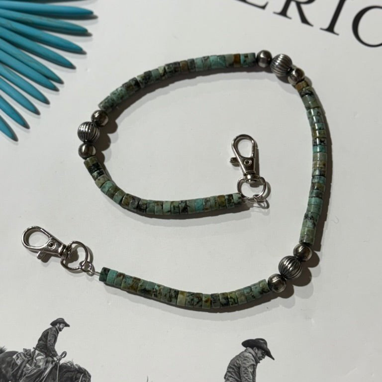 Authentic Turquoise Heishi Purse Chain
