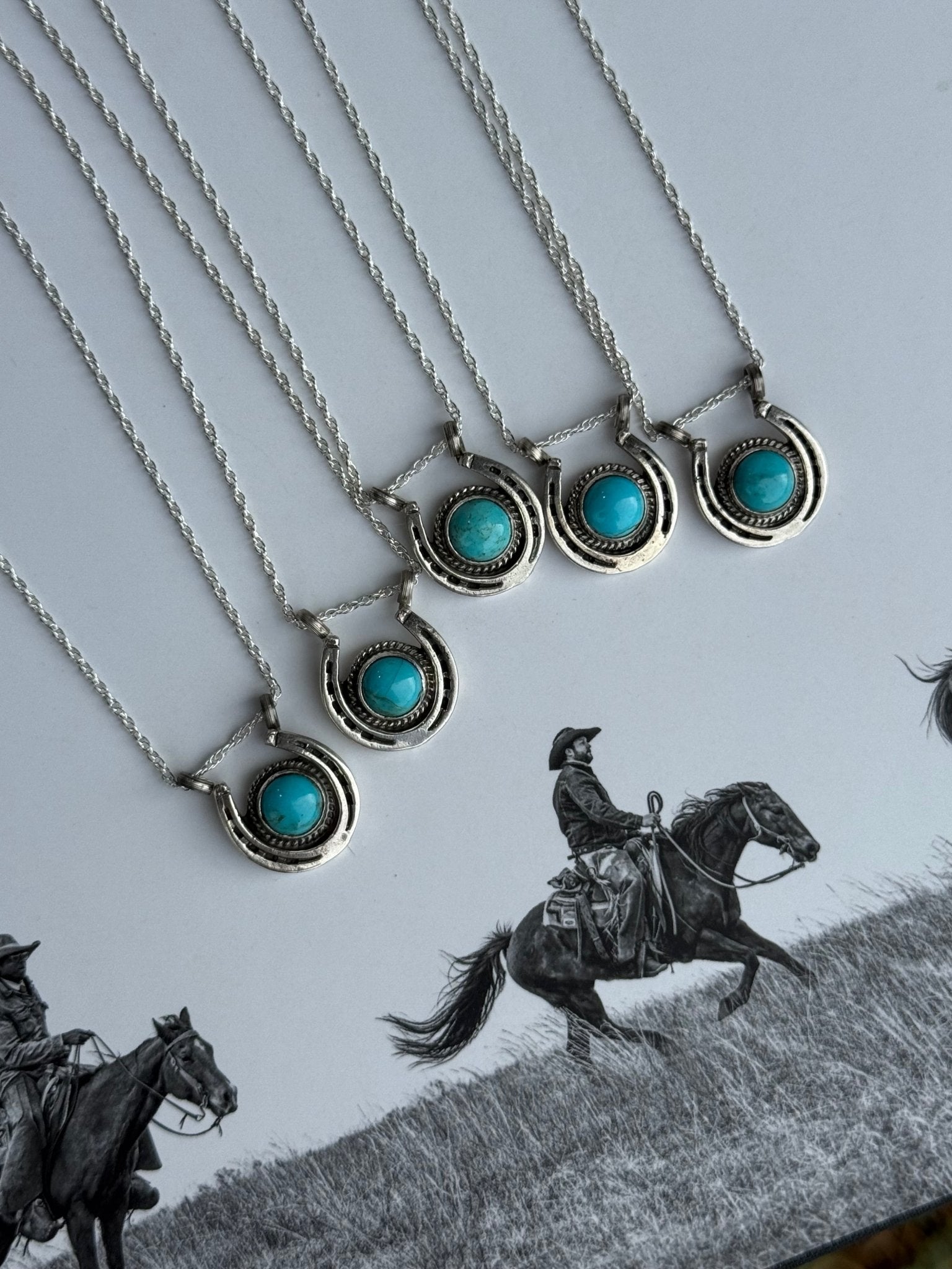 Authentic Turquoise Horseshoe Necklace