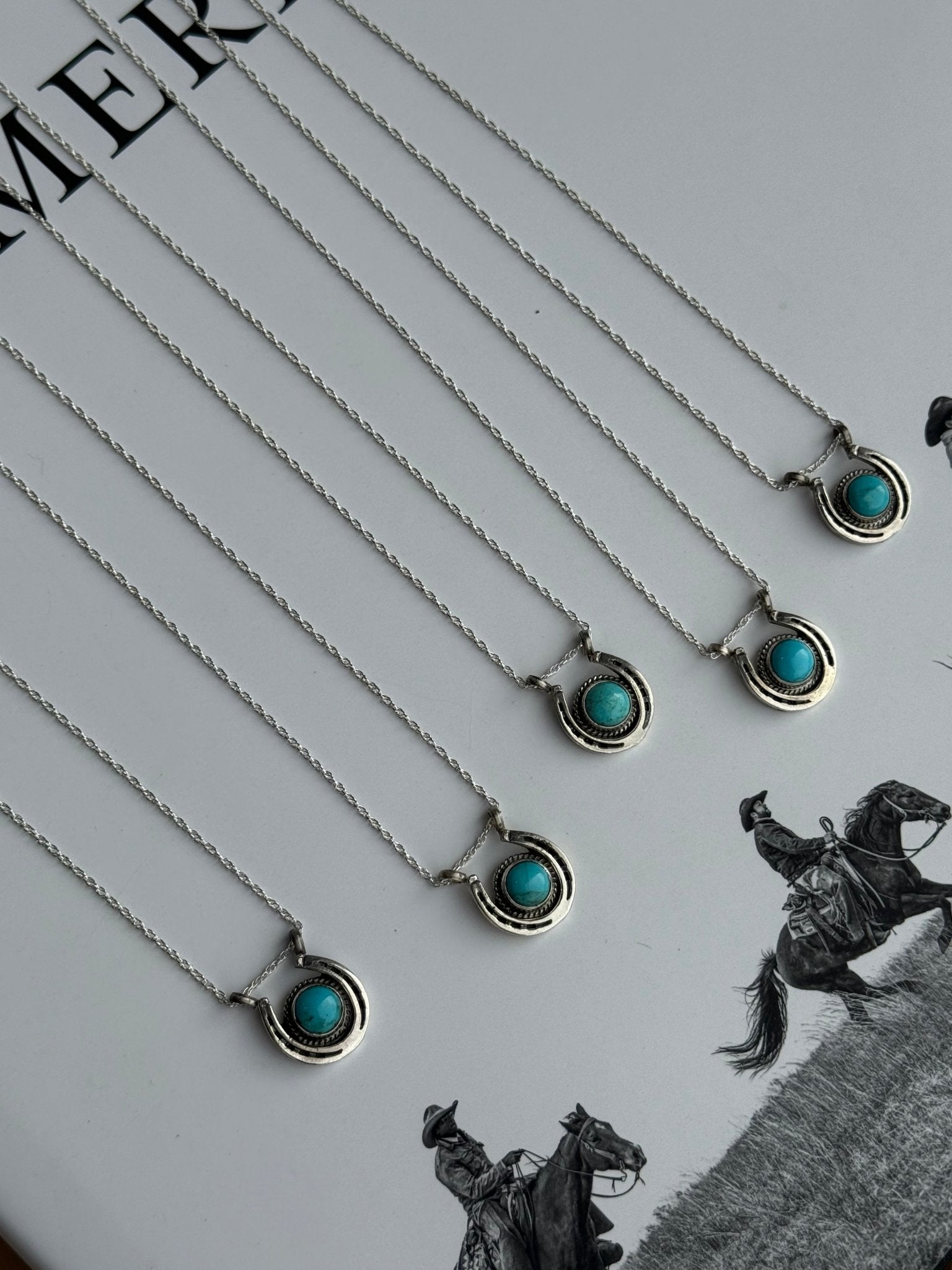 Authentic Turquoise Horseshoe Necklace