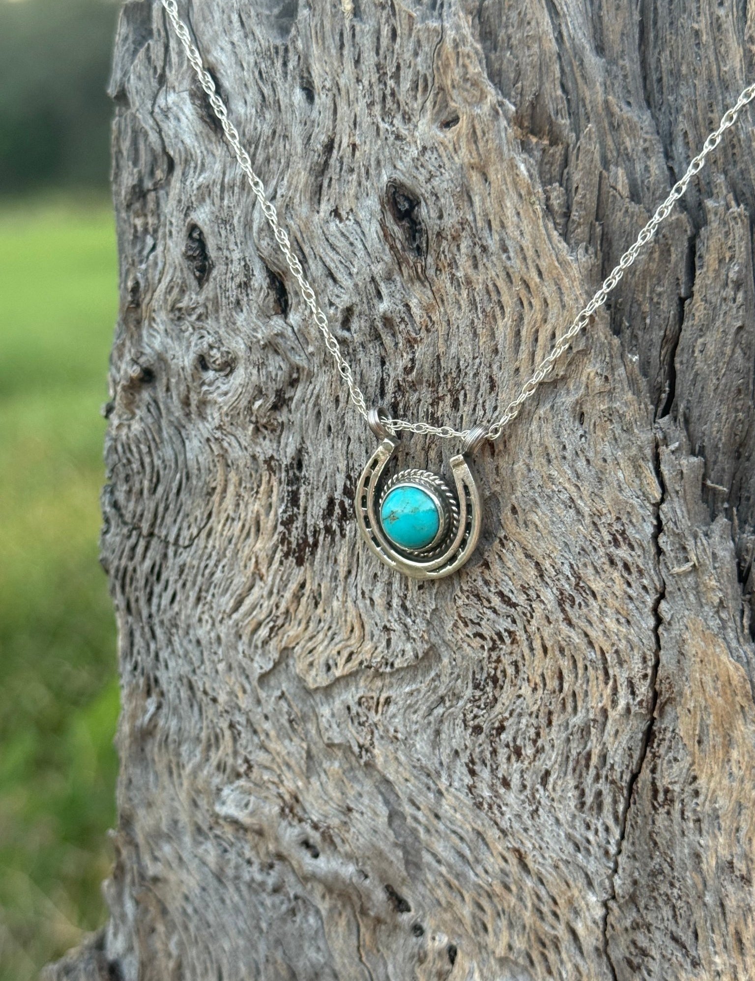 Authentic Turquoise Horseshoe Necklace