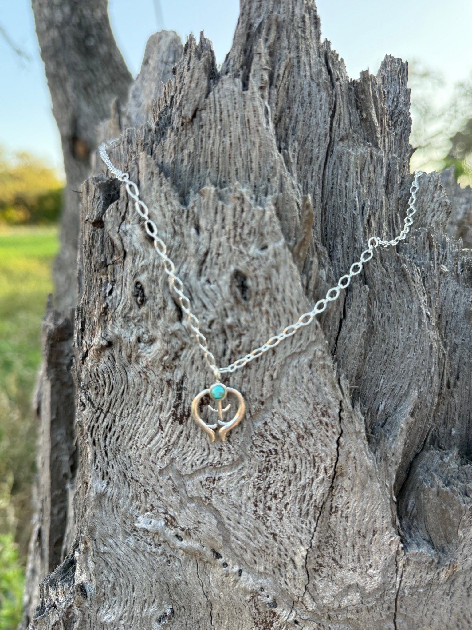 Authentic Turquoise Naja Pendant Necklace