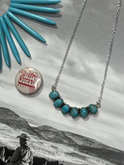 Authentic Turquoise Row Cascade Necklace