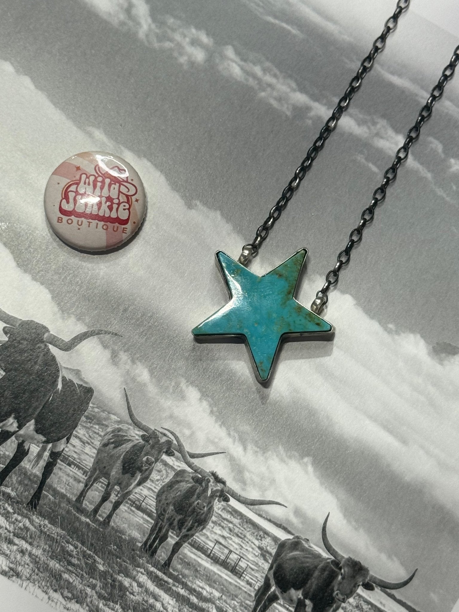 Authentic Turquoise Star Pendant Necklace