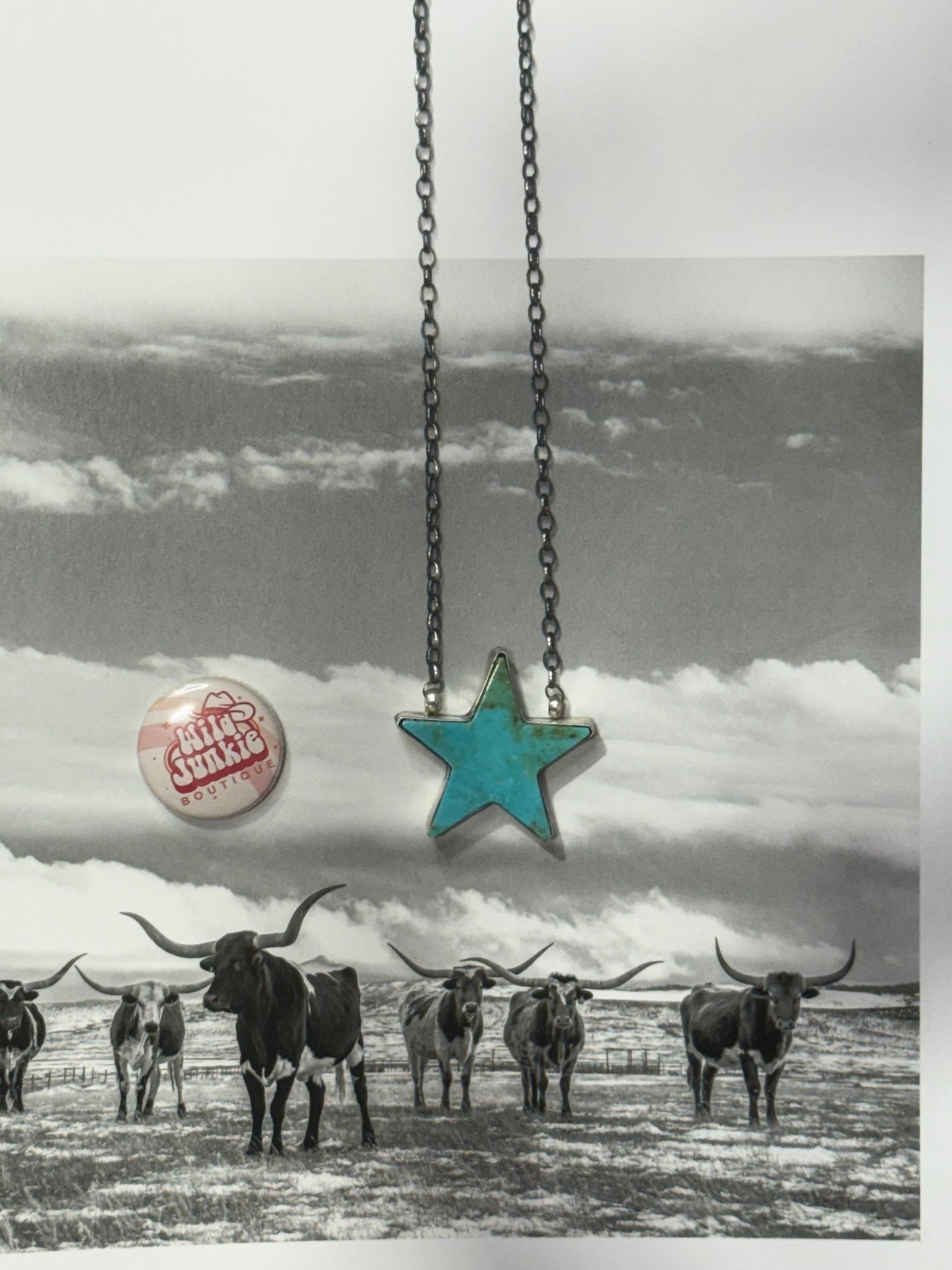 Authentic Turquoise Star Pendant Necklace