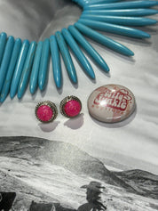 Authentic Western Pink Opal Earrings