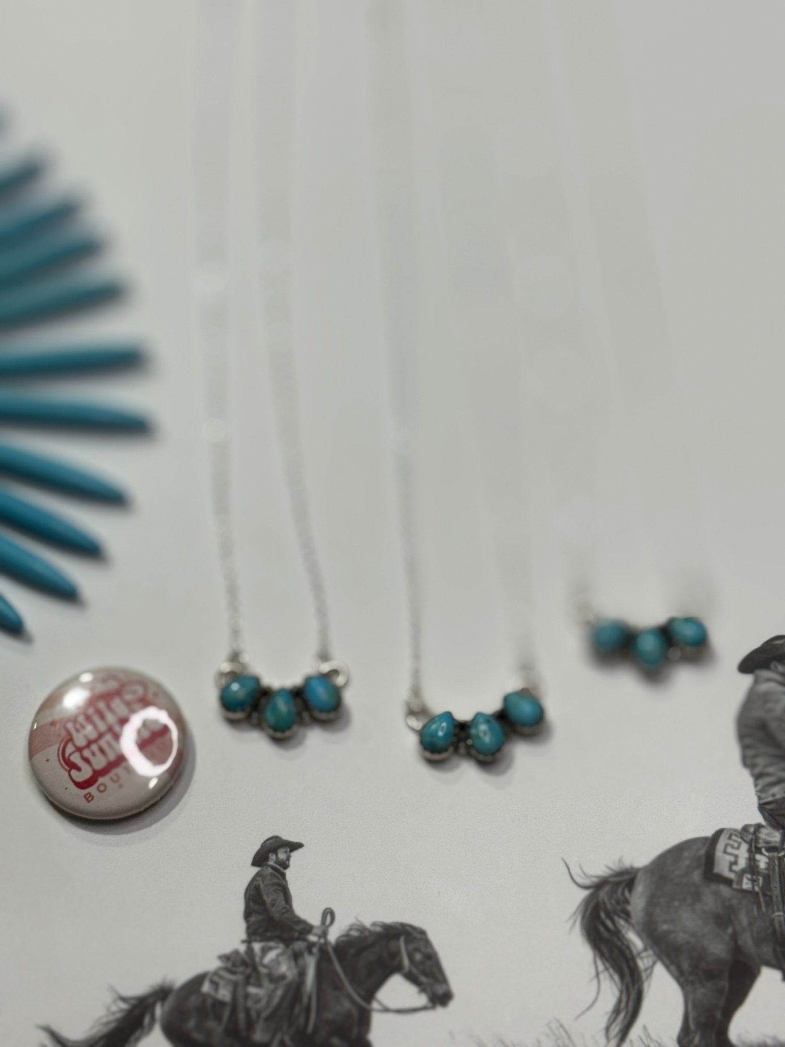 Authentic Western Trio Turquoise Necklace