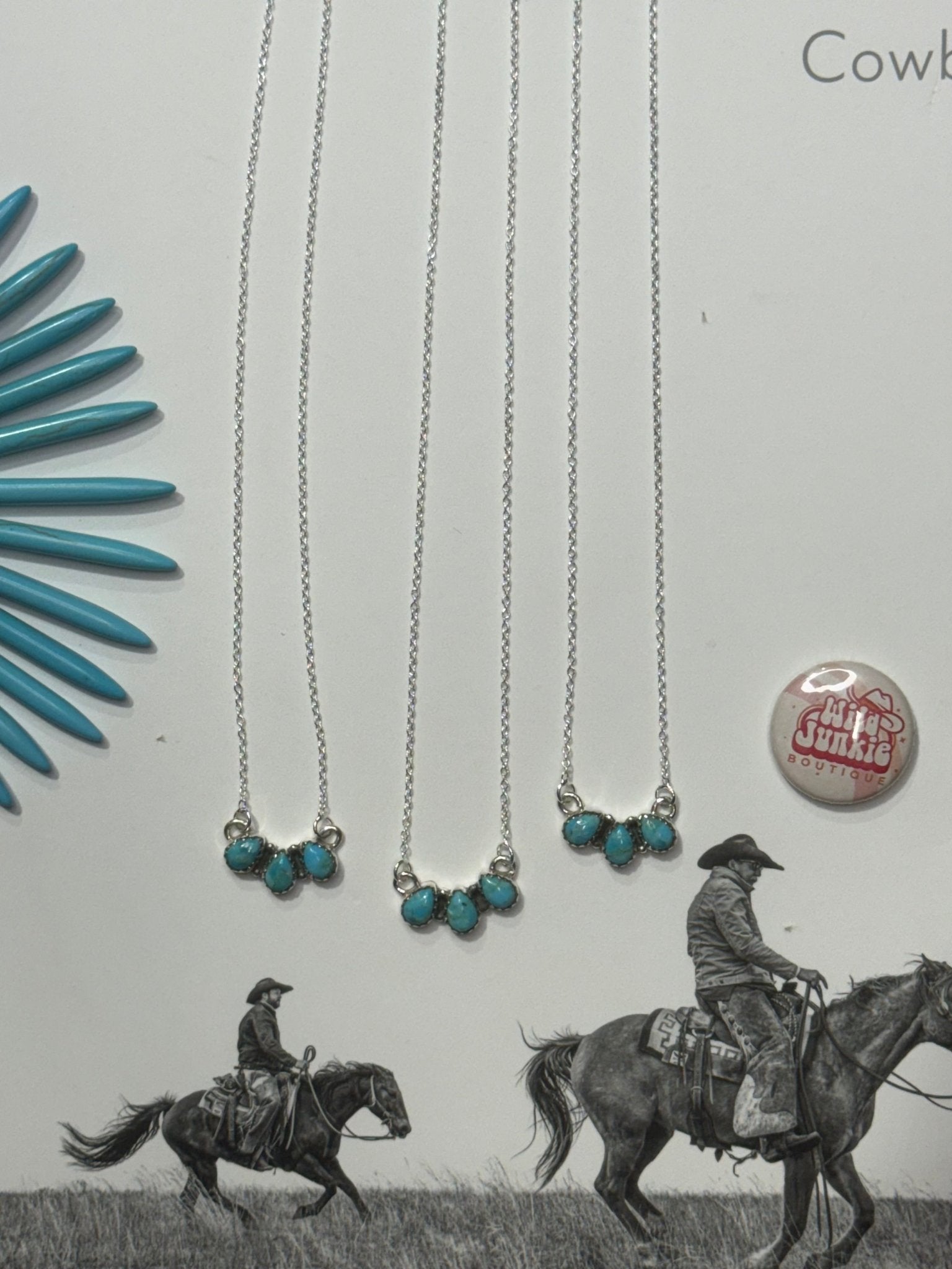 Authentic Western Trio Turquoise Necklace