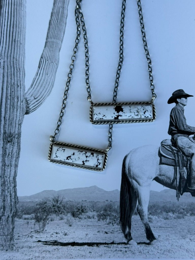 Authentic White Buffalo Bar Necklace