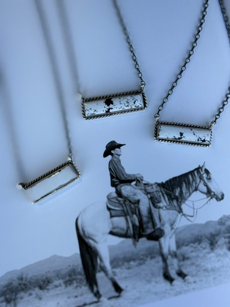 Authentic White Buffalo Bar Necklace